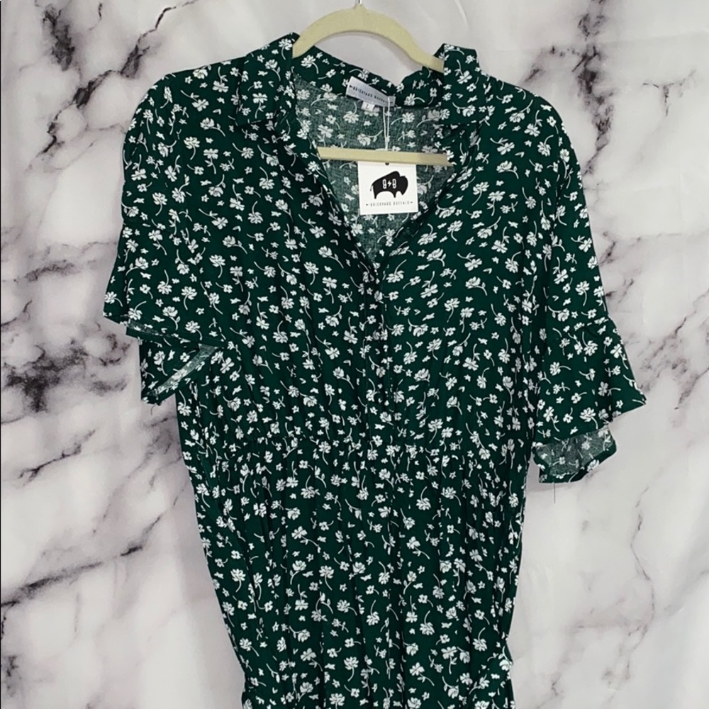Green Floral Dress